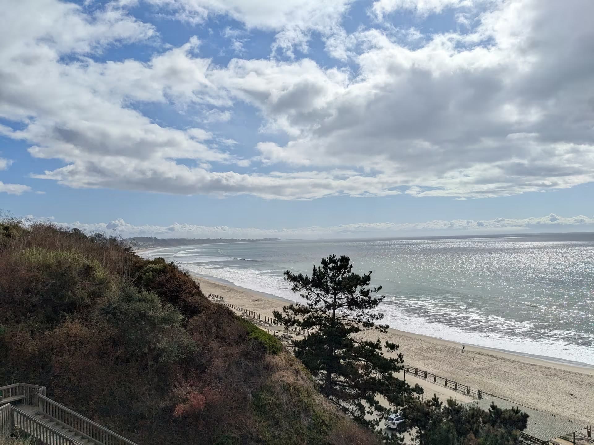 Beach path and coastline near the home